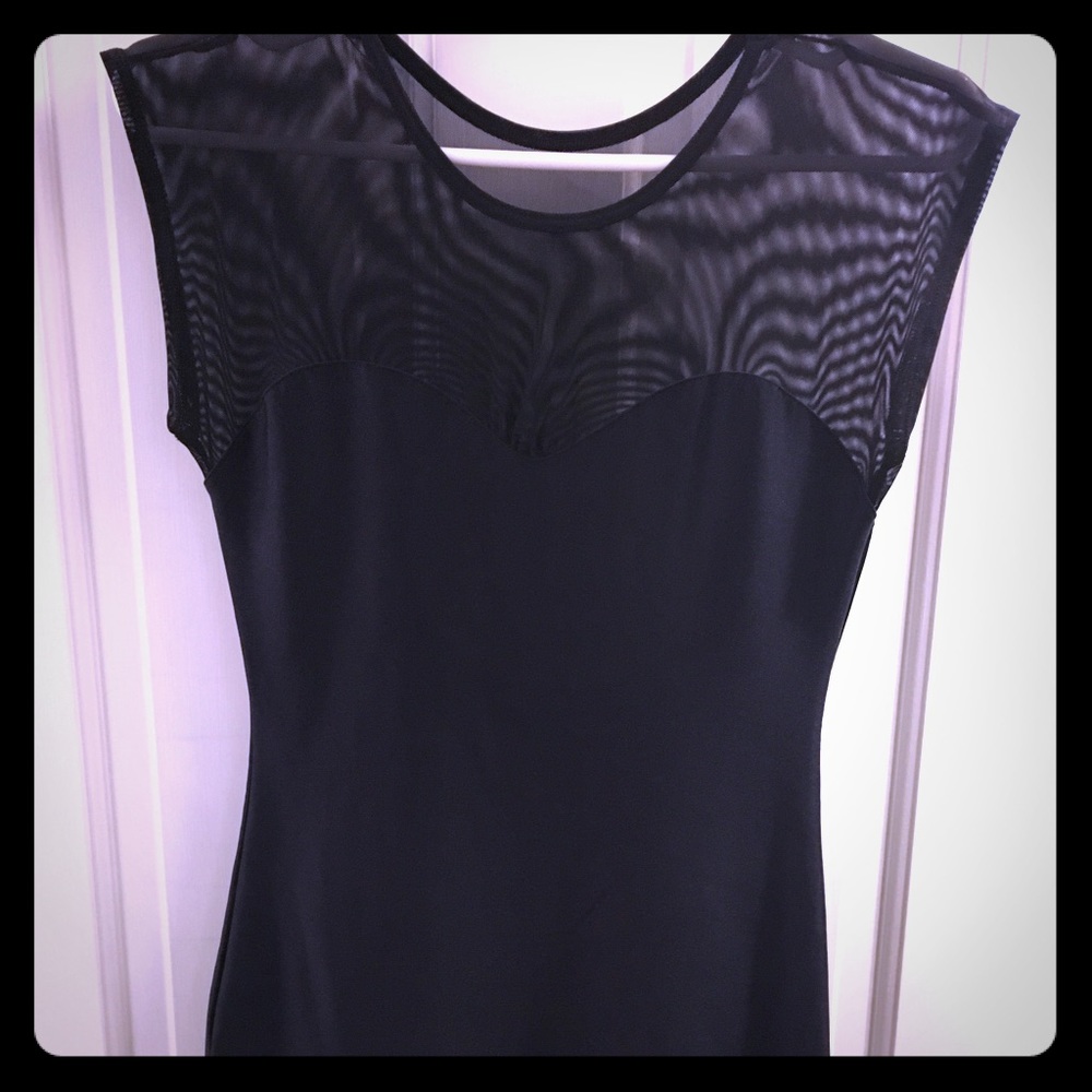American Apparel black spandex/mesh mini dress.